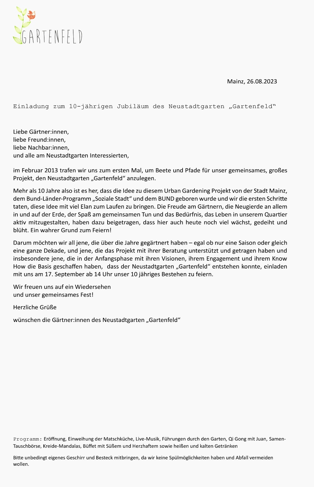Einladung