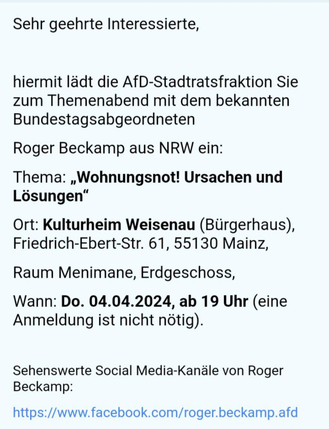 Einladung